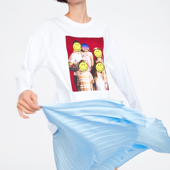 ZARA SMILEY® ORIGINALS T-SHIRT SMILEY FACE Round - Picture 7 of 10